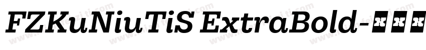 FZKuNiuTiS ExtraBold字体转换